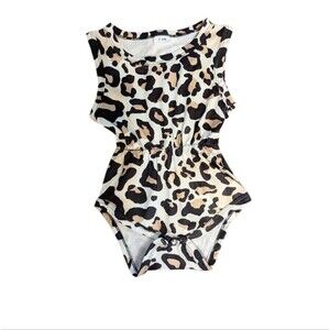 Cheetah Print Onesie Size 3-6 Months